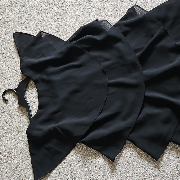 Scarlett Black Textile Layered Midi Dress. - Picture 9 of 10